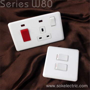 1Gang 45A Double Pole Switch With Neon switch